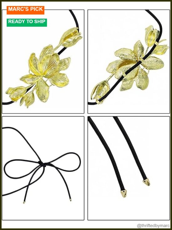 Tulip Flower Waist Belt PU Leather Rope Floral Waist Band Skinny Belt for main image 6